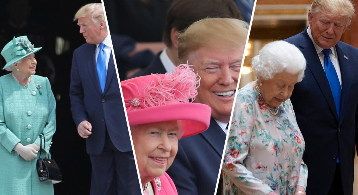 The Queen hosted a private lunch and state banquet with US President Donald Trump during his three-day state visit [Photos: PA]