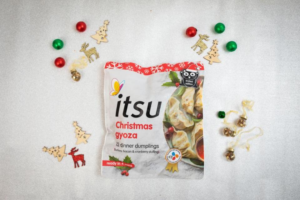 Itsu Christmas gyoza.