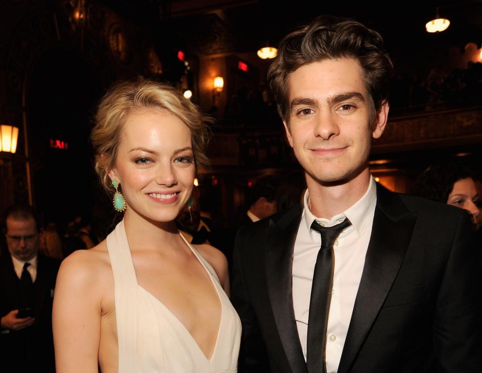 Emma Stone and Andrew Garfield (<em>The Amazing Spider-Man</em>)