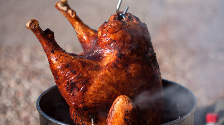 turkey in deep fryer