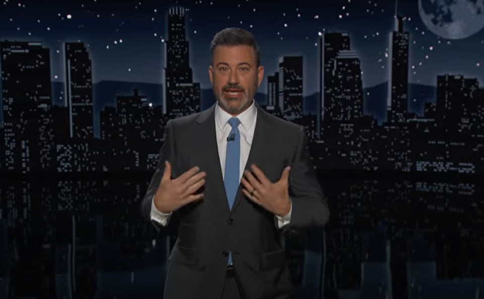 Kimmel joked that “insurrection” was a natural part of Trump’s post-election grieving process (Jimmy Kimmel Live/YouTube)