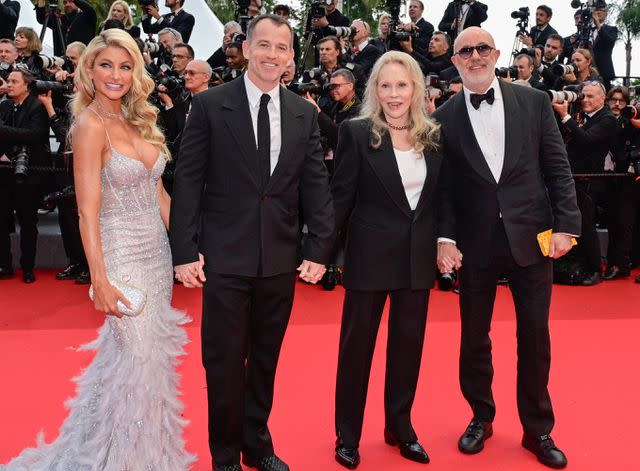 <p>Stephane Cardinale - Corbis/Corbis/Getty</p> McKinzie Roth, Liam Dunaway O'Neill, Faye Dunaway and Laurent Bouzereau attend the "Furiosa: A Mad Max Saga" Red Carpet at the 77th annual Cannes Film Festival on May 15, 2024.