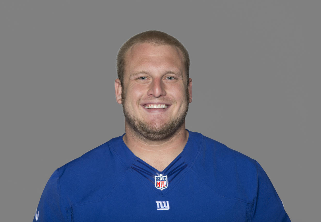 Former New York Giants offensive lineman Mitch Petrus died on Thursday in his native Arkansas. Officials blamed heat-related illness. He was 32. (AP)