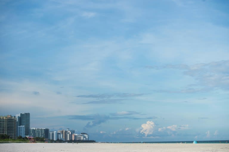 Florida’s Miami Beach was nearly deserted following a mandatory evacuation order