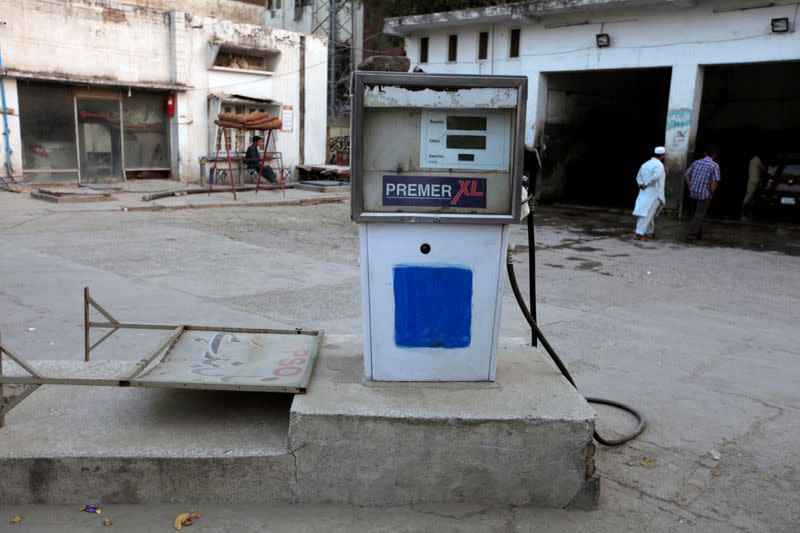 FILE PHOTO: A fuel pump is pictured at a Pakistan State Oil petrol station in Rawalpindi