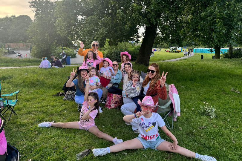 Families gathered in Stanley Park to enjoy the Taylor Swift gig