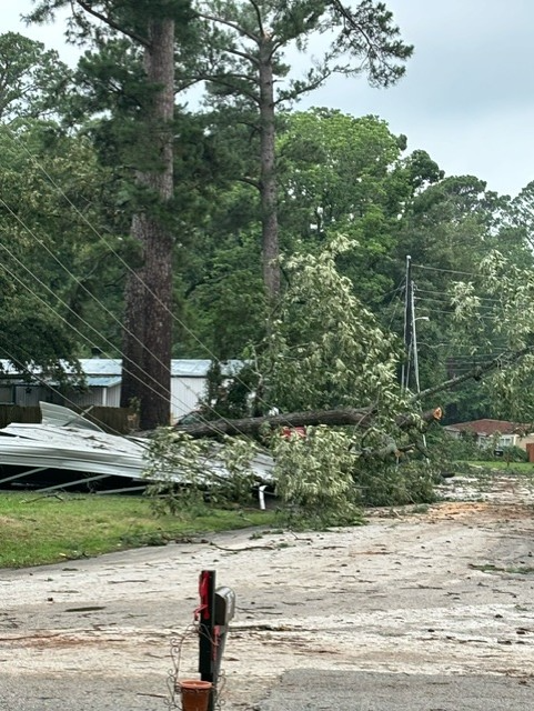 Storm damage in Frankston on Tuesday morning