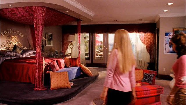 Regina George’s opulent bedroom will appeal to fans of the maximalism. (Mean Girls, Paramount Picture Studios)