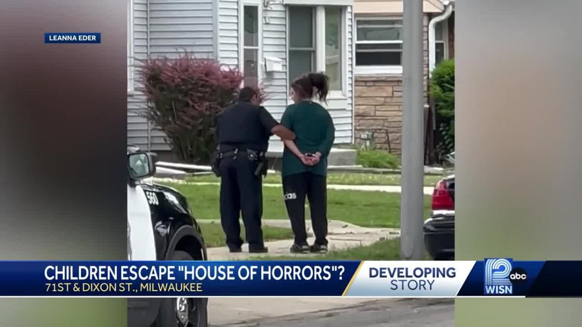 Children escape home naked and covered in feces; new video shows mother and boyfriend