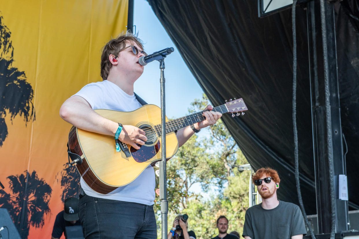 DANA POINT, CALIFORNIA - SEPTEMBER 29: Singer/songwriter Lewis Capaldi performs live during Ohana Festival at Doheny State Beach on September 29, 2019 in Dana Point, California. (Photo by Jim Bennett/FilmMagic)