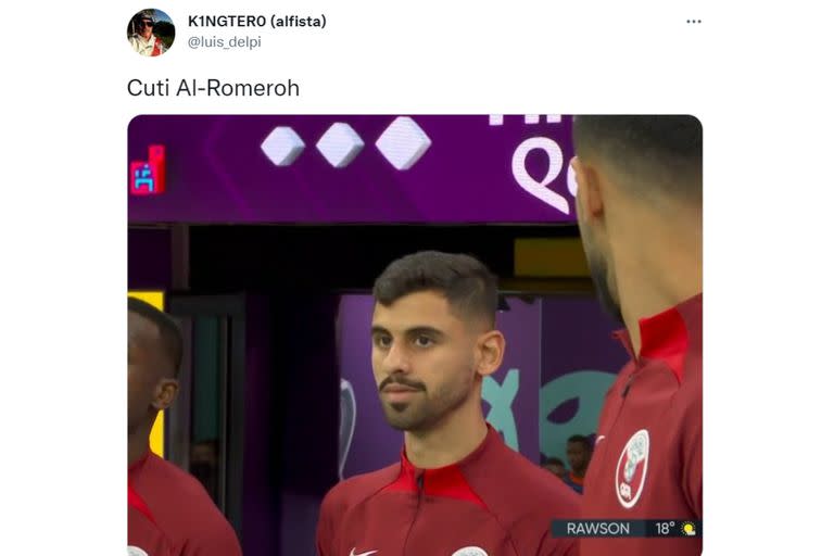 El parecido de otro jugador Qatarí con Cristian "Cuti" Romero