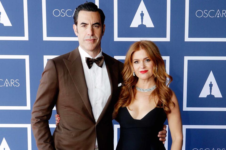 Rick Rycroft-Pool/Getty Sacha Baron Cohen and Isla Fisher on April 26, 2021