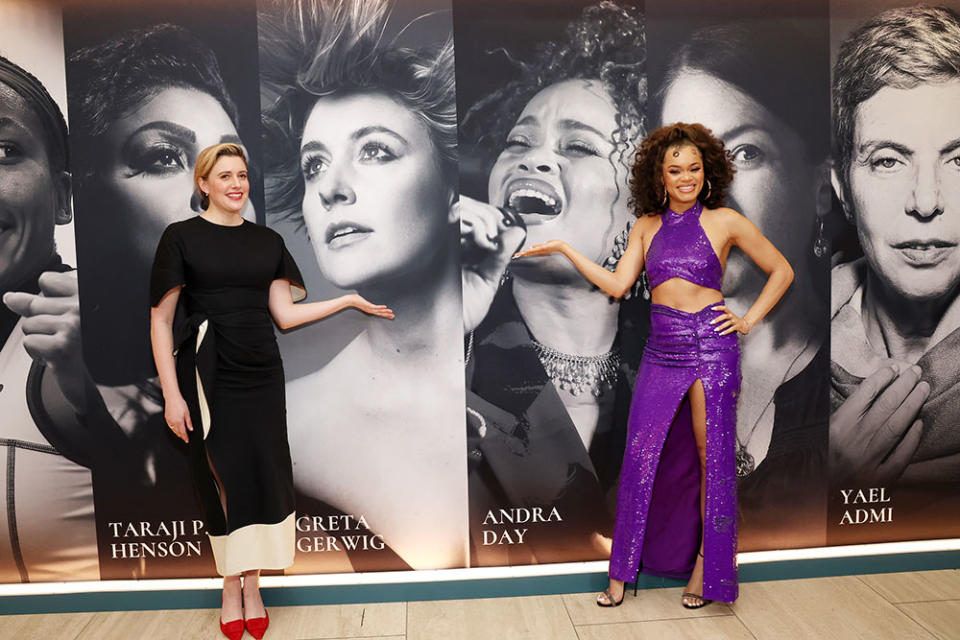 (L-R) Greta Gerwig and Andra Day attend TIME Women of the Year 2024 at The West Hollywood EDITION on March 05, 2024 in West Hollywood, California.