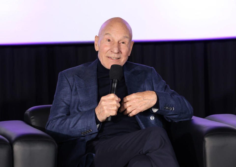 Closeup of Patrick Stewart