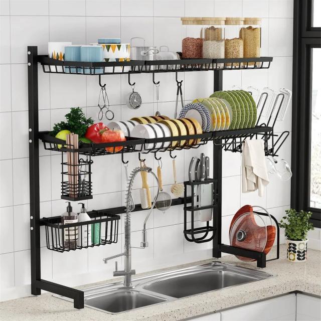 These Above-the-Sink Shelves Create Extra Kitchen Storage Out of Thin Air