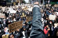 Protest against the death of George Floyd, in Manchester