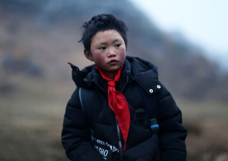 Wang Fuman, also known as 'Frost Boy', pictured in Ludian, China's south-western Yunnan province, on January 11, 2018