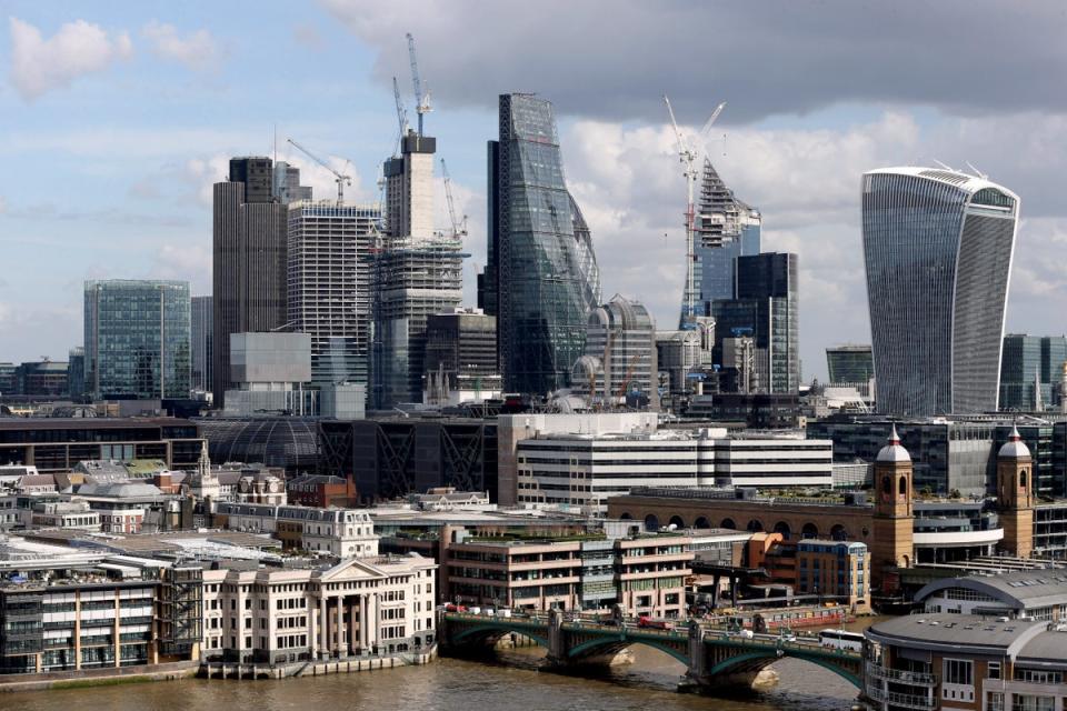 London’s markets edged a fraction lower as early positivity was pulled back by a gloomy IMF outlook and worries over gas supplies (Jonathan Brady/PA) (PA Archive)