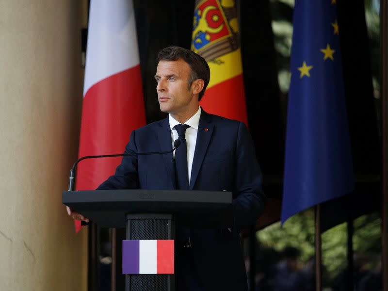 French President Emmanuel Macron visits Moldova