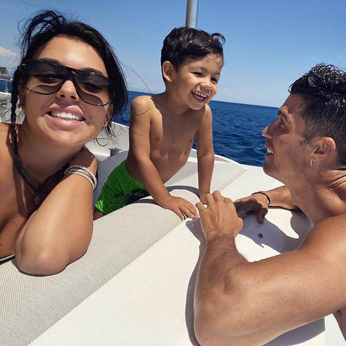 Georgina Rodríguez, Cristiano Ronaldo y Mateo