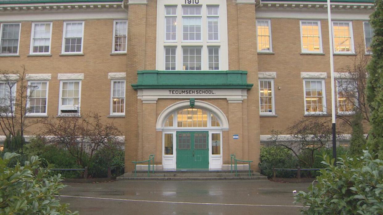 A Vancouver School Board spokesperson says the majority of Tecumseh Elementary School has water damage, and it will likely be at least a few months before students can return.  (CBC News - image credit)