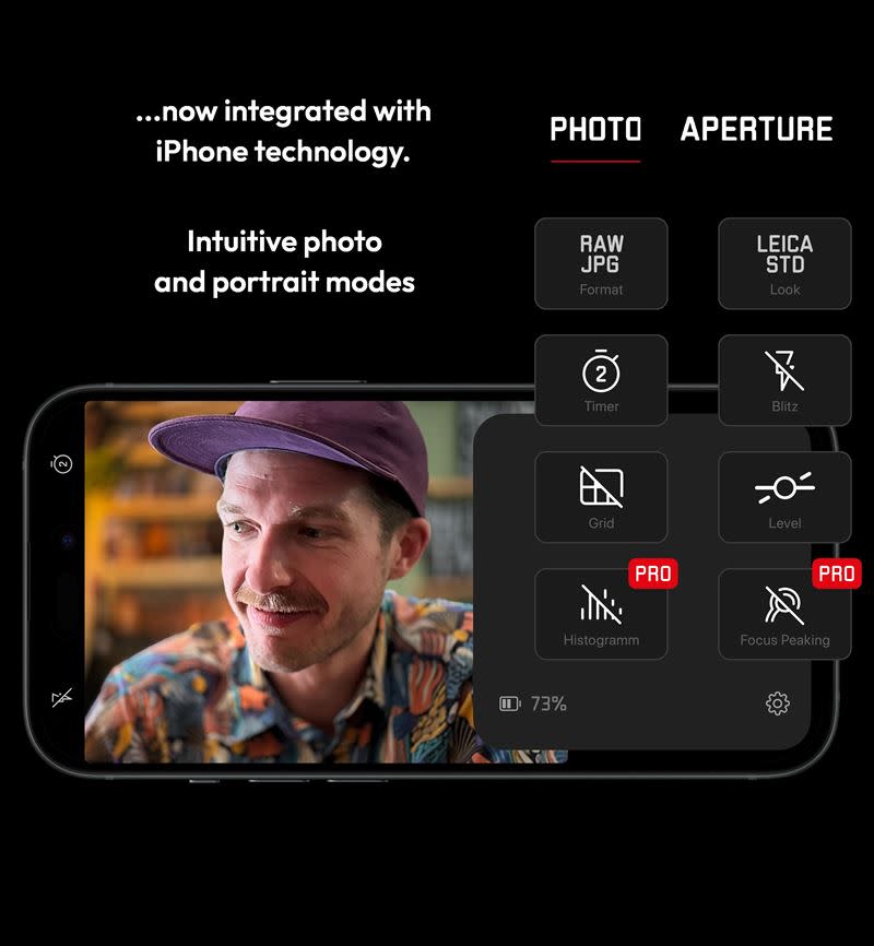 徠卡專為iPhone推出專業照片應用程式Leica LUX。（圖／品牌業者提供）