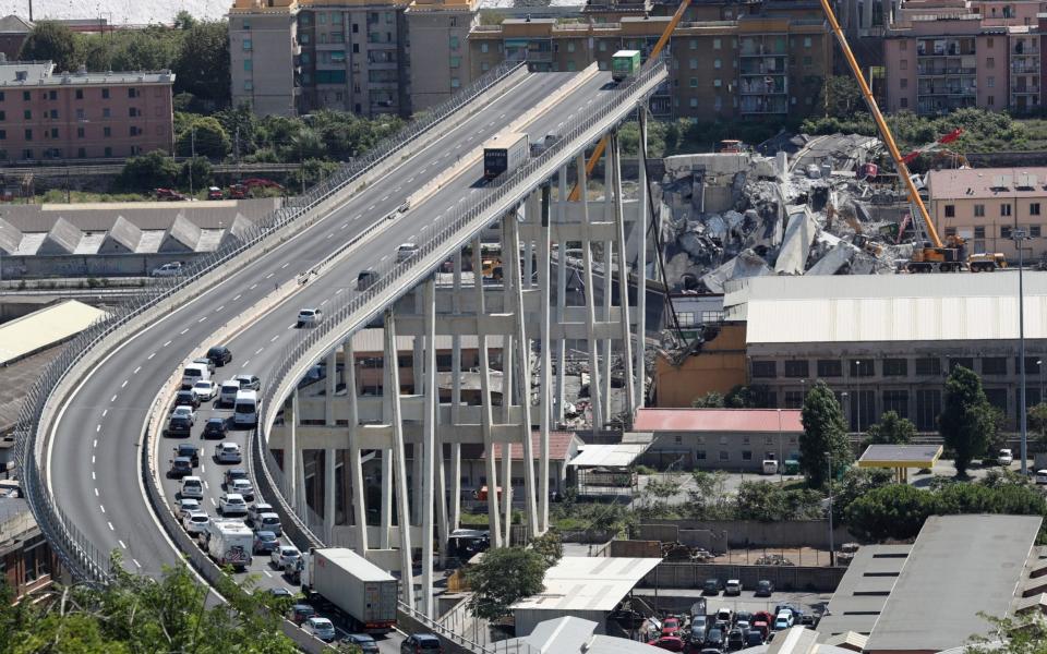 Some 43 people were killed in 2018 when the bridge in Genoa collapsed - Stefano Rellandini/Reuters