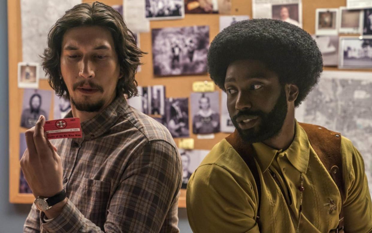 John David Washington (right) and Adam Driver in BlacKkKlansman