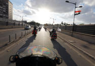 Members of the Iraq Bikers, the first Iraqi biker group, ride their motorbikes on the streets of Baghdad, Iraq December 28, 2018. REUTERS/Thaier Al-Sudani
