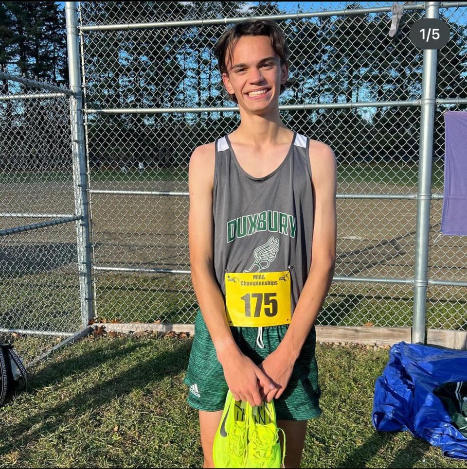 Connor Earle of Duxbury has been named to The Patriot Ledger/Enterprise All-Scholastic Boys Cross Country Team.