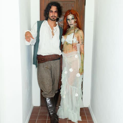 <p>Halsey/ Instagram</p> Halsey and Avan Jogia's couple costume for Halloween 2023.