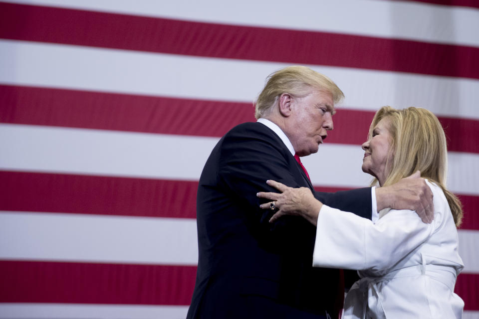 President Trump with Marsha Blackburn