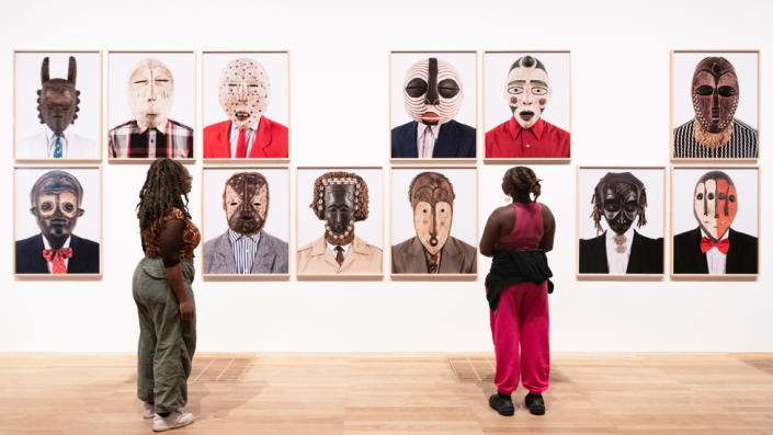 Installation view of Tipo Passe (2014) by Angolan photographer Edson Chagas at the Tate Modern