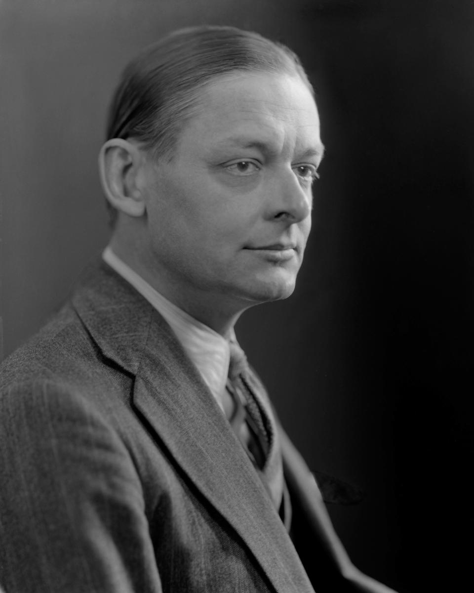 A portrait of the American poet and Nobel Prize winner in Literature Thomas Stearns Eliot, better known as T.S. Eliot (1888 - 1965), Baltimore, Maryland, 1933. (Photo by Bachrach/Getty Images)