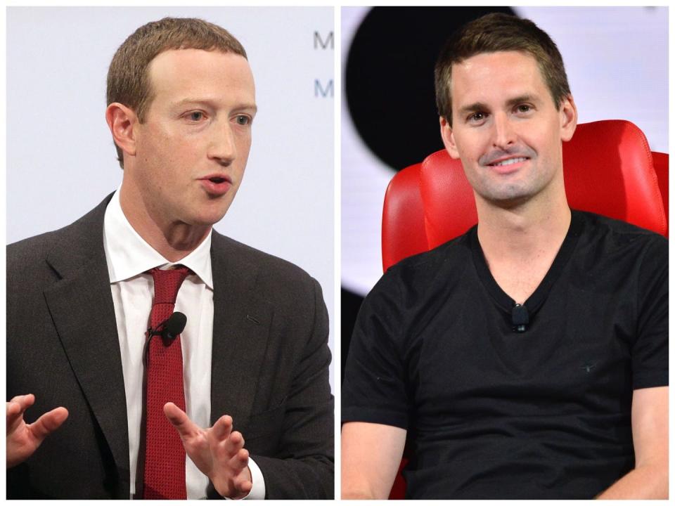 Sowohl Mark Zuckerberg, CEO von Meta, als auch Evan Spiegel, CEO von Snap, schwärmten während der Pandemie von der besseren Vereinbarkeit von Beruf und Familie durch Remote-Arbeit. - Copyright: Johannes Simon/Jerod Harris/Getty Images