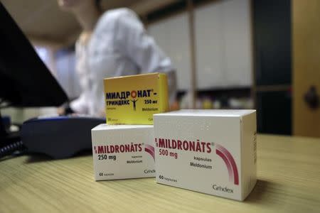 Mildronate (Meldonium) medication is pictured in the pharmacy in Saulkrasti, Latvia, March 9, 2016. REUTERS/Ints Kalnins/Files