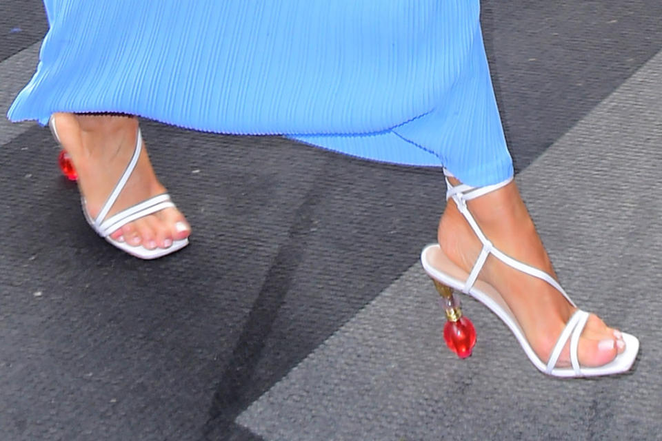 A close-up look at Huntington-Whiteley’s shoes. - Credit: Splash News