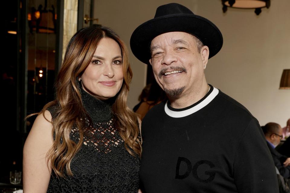 NBCUNIVERSAL EVENTS -- Ice-Ts Hollywood Walk of Fame Induction Ceremony -- Pictured: (l-r) Mariska Hargitay, Ice-T at The Hollywood Roosevelt Hotel, February 17, 2023 -- (Photo by: Todd Williamson/NBC via Getty Images)