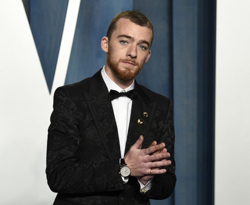 Angus Cloud arrives at the Vanity Fair Oscar Party on March 27, 2022, in Beverly Hills.