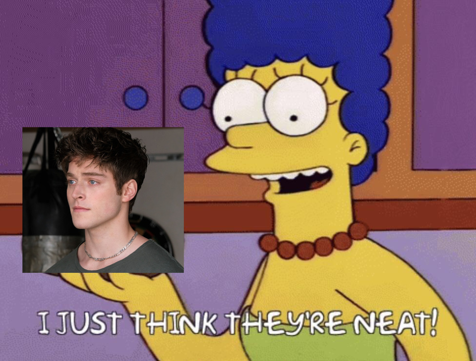 meme of Marge Simpson holding pic of Froy captioned "I just think they're neat!"