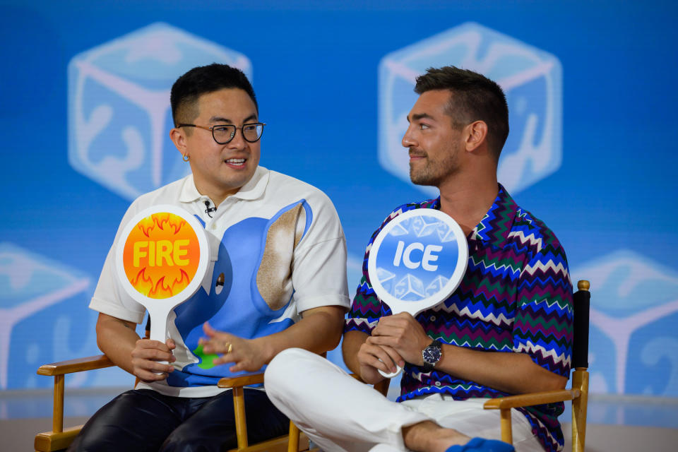 TODAY -- Pictured: Bowen Yang and Matt Rogers on Wednesday June 8, 2022 -- (Photo by: Nathan Congleton/NBC/NBCU Photo Bank)