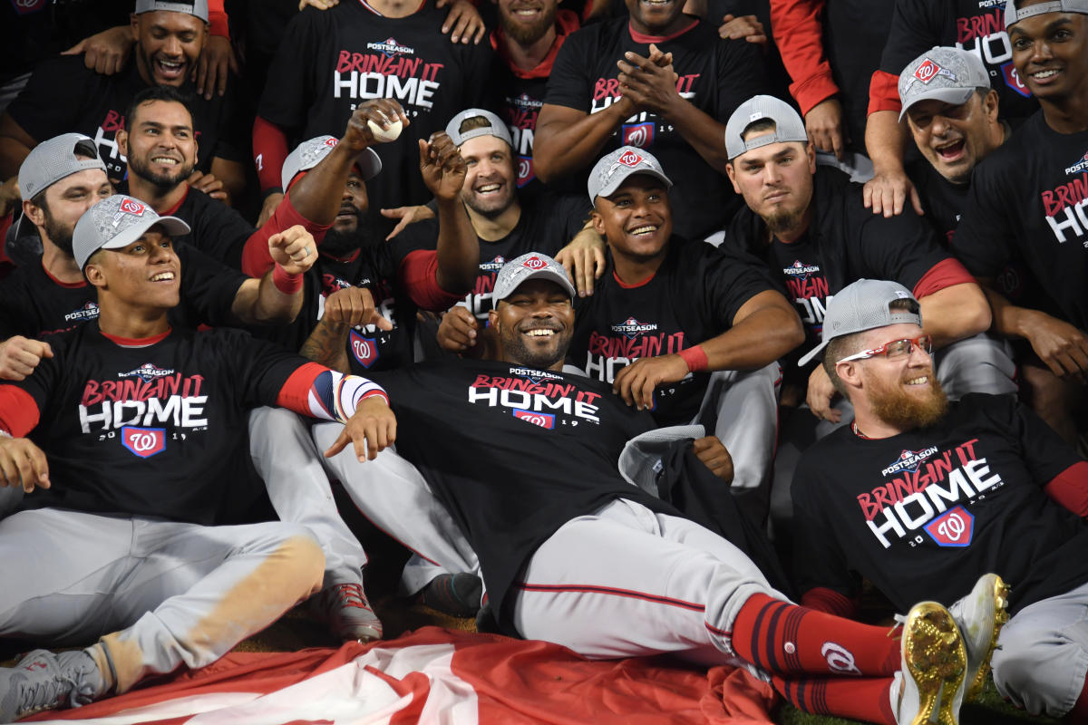 Jayson Werth celebrates his former team's NLCS win 