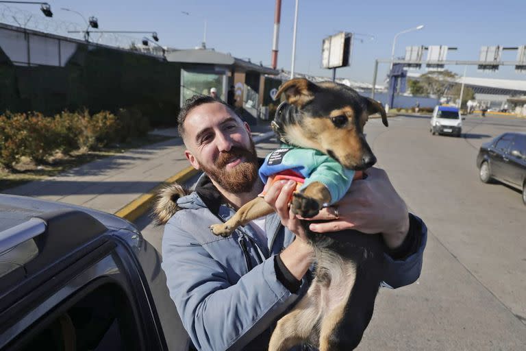 Coco, el perrito que estaba en cuarentena en Ezeiza se reencontró ci¿on su dueño