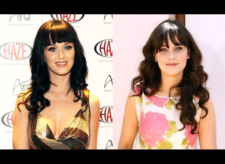 Zooey Deschanel is no stranger to being noticed by fans in public, but one thing she can't get used to. Being mistaken for Katy Perry. Although she thinks <a href="http://www.mtv.com/news/articles/1608317/zooey-deschanel-wants-know-that-shes-not-katy-perry.jhtml" target="_hplink">"it's a little bit annoying,"</a> the actress/singer knows that it will soon pass.