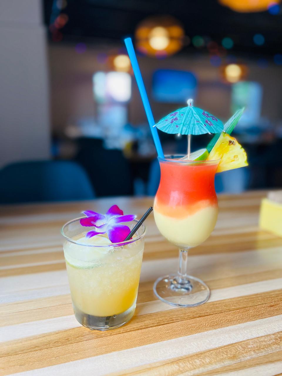 Mai Tai & Miami Vice cocktails at South Seas in Louisville's Butchertown neighborhood.