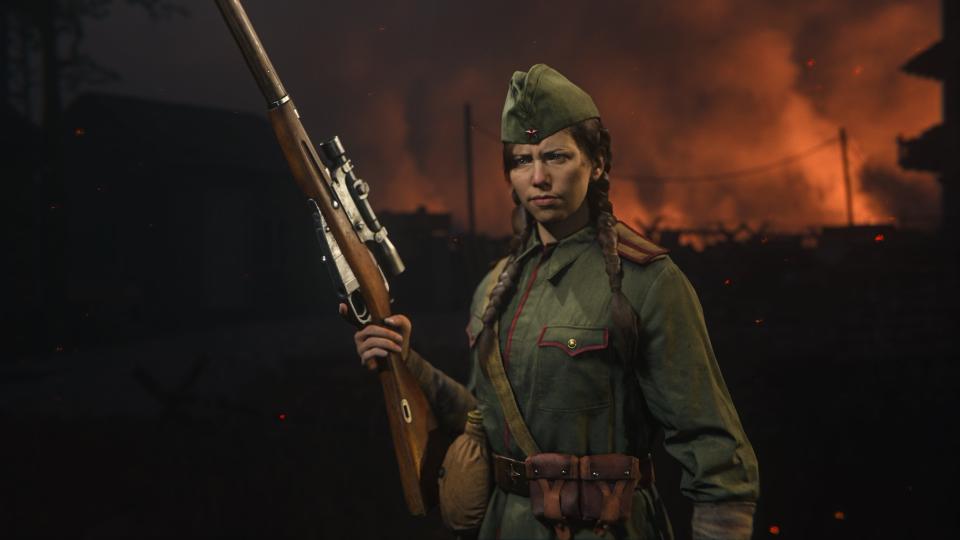 The character Lt. Polina Petrova is a female Russian sniper in the video game Call of Duty: Vanguard (out Nov. 5 for Microsoft Xbox Series X/S and Xbox One, Sony PlayStation 5 and PS4, and PCs on Battle.net).