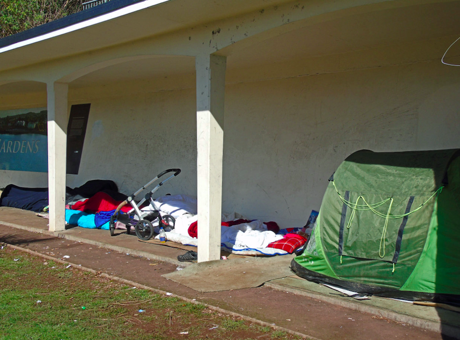 Tents have previously been spotted close to the beach in Torquay. (SWNS)