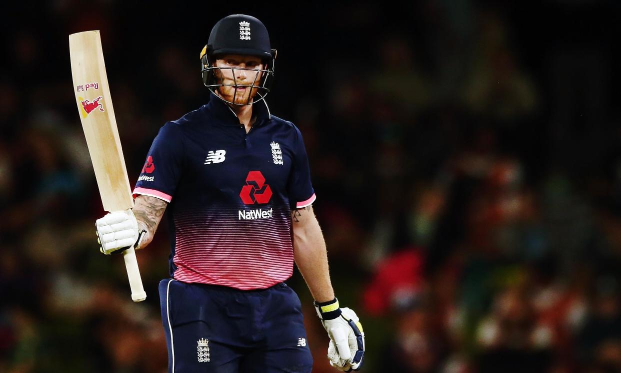 Ben Stokes hit 63 not out and took two wickets as England won with 73 balls to spare.