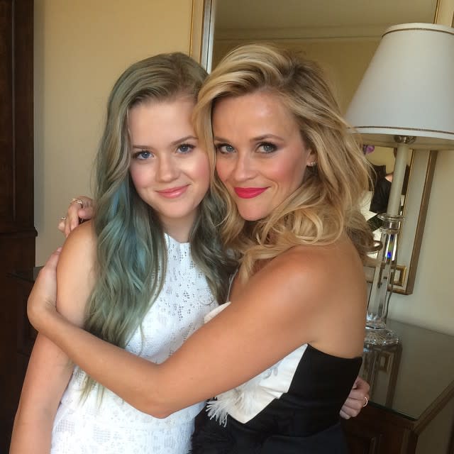 Reese Witherspoon doesn't have to look far for a perfect stunt double. In a photo posted on Instagram by Reese, her 16-year-old daughter, Ava Phillippe, could easily pass for her mother circa 1991, the year Reese was making her big-screen debut in <em>The Man in the Moon</em>. <strong>WATCH: Reese Witherspoon and Daughter Ava Phillippe Look Nearly Identical </strong> The 39-year-old Oscar winner posted the split of Ava as a child and as a teenager in honor of Ava's birthday on Sept. 9. "Wow! My sweet girl turns 16 today!" Reese wrote. "I am so blessed to have such a kind, compassionate, brilliant, artistic, all-around wonderful daughter who makes me a better person every day. I love you, @avaphillippe." Ava is the eldest of Reese and ex-husband Ryan Phillippe's two children. They also share a son, Deacon, 11. The lookalike mother-daughter duo have been posting several cute pics of them together lately. In one taken ahead of the <em>Hot Pursuit</em> premiere in April, Ava is seen rocking blue hair and a white lace dress. <strong>WATCH: Reese Witherspoon and Daughter Ava Take an Amazing Trip to Italy </strong> Months later, during a trip to Italy in June, Ava opted for white lace again, but this time, went with her natural blonde hair color while posing with her mother and legendary designer Valentino. Watch the video below to hear Reese's take on parenthood and why no one is doing it perfectly.