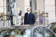 The High Representative for the Common Foreign and Security Policy of the European Union Enrique Mora arrives at the Grand Hotel Wien where closed-door nuclear talks with Iran take place, in Vienna, Austria, Thursday, April 15, 2021. (AP Photo/Lisa Leutner)